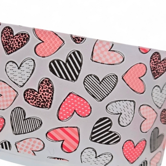 Valentine's Day Hearts Silicone Tumbler Boot 