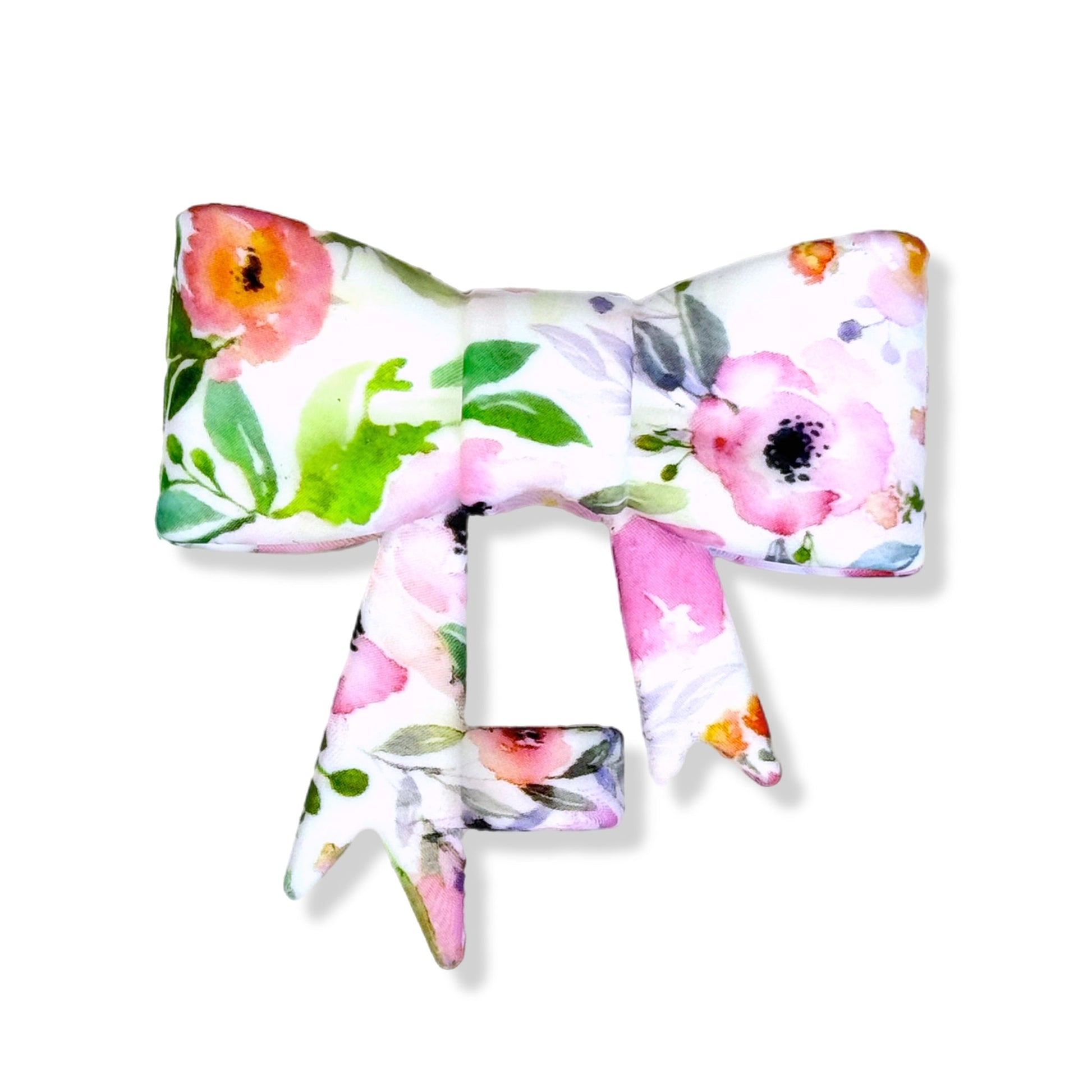 Watercolor Floral 3D Bow Silicone Straw Topper | Fits 10mm Straws