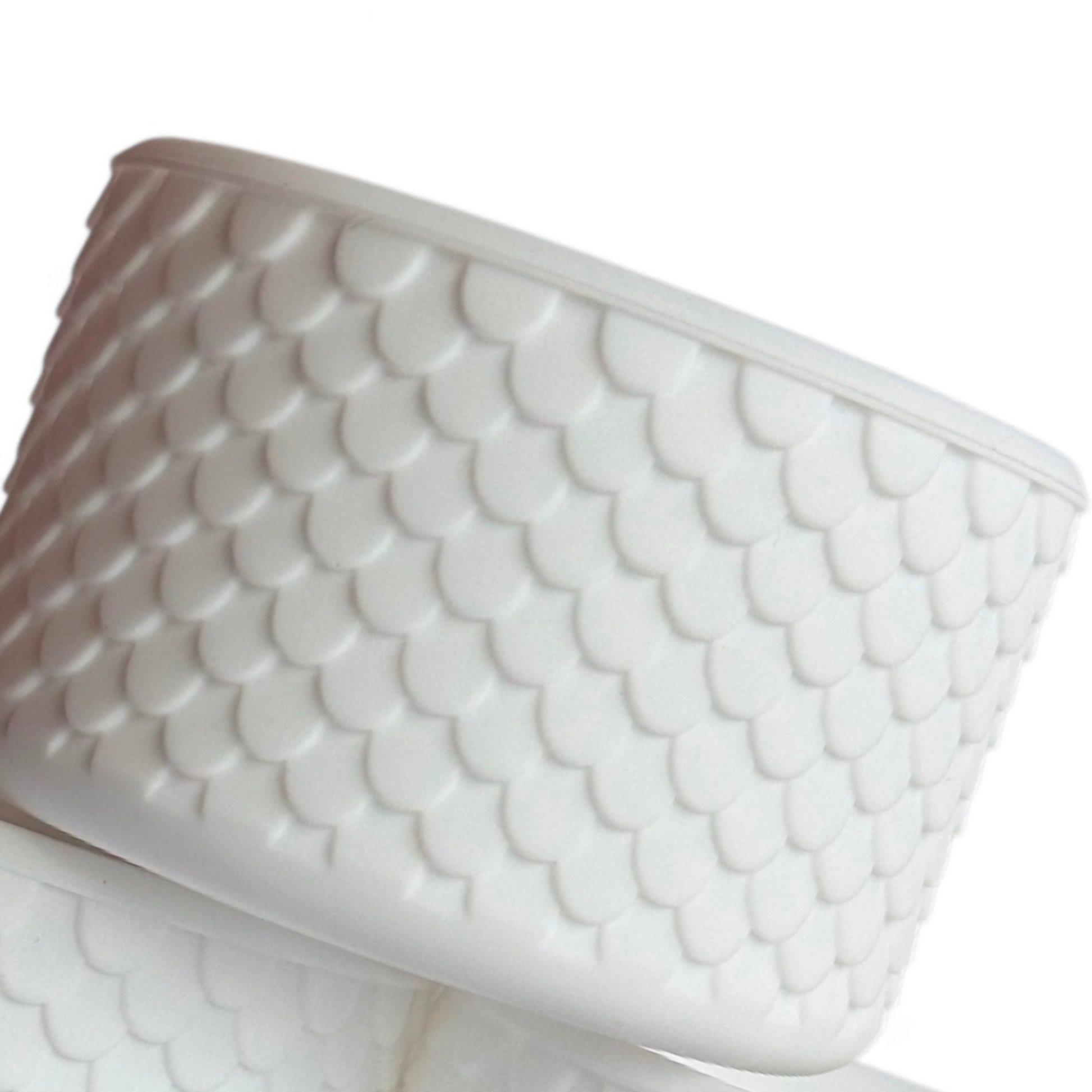 White Shimmer Mermaid Silicone Tumbler Boot