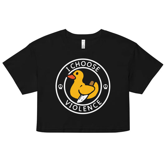 Rubber Ducky Choose Violence Crop Top