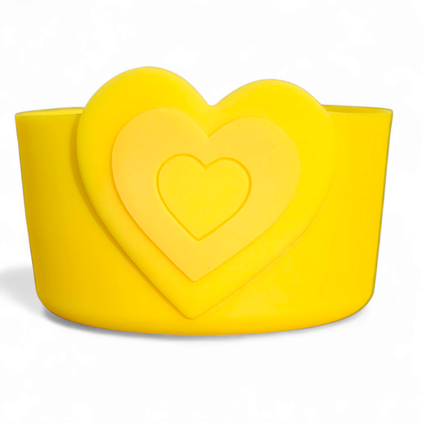 Yellow Heart Silicone Tumbler Boot