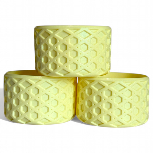 Berries & Cream Yellow Waffle Silicone Tumbler Boot